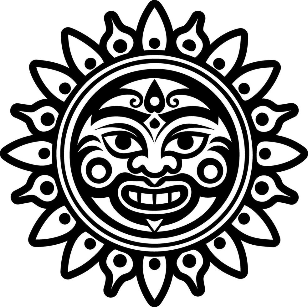 Sun symbol icon in filled style vector