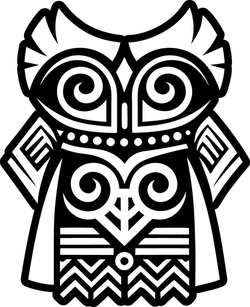 A solid style icon of maori totem symbol vector