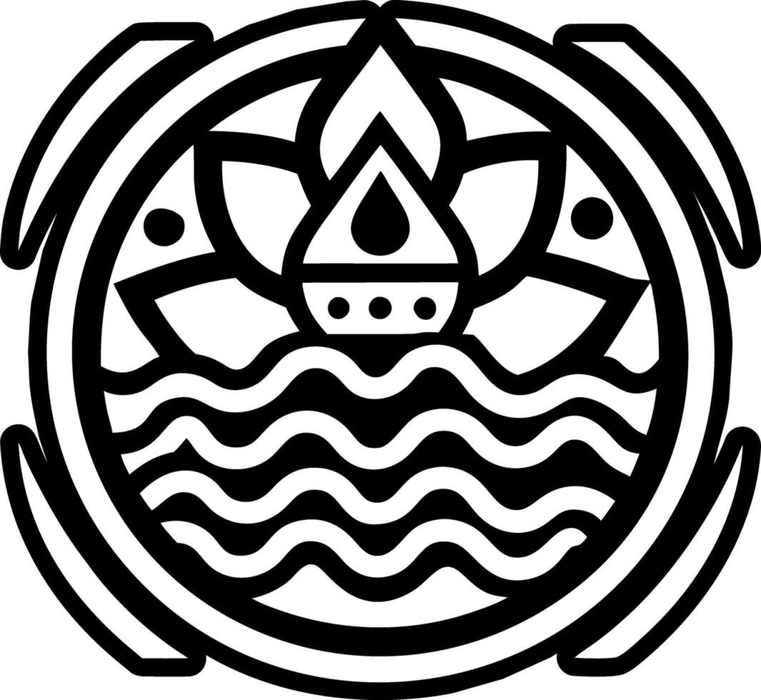 A filled style icon of sacred water symbol vector