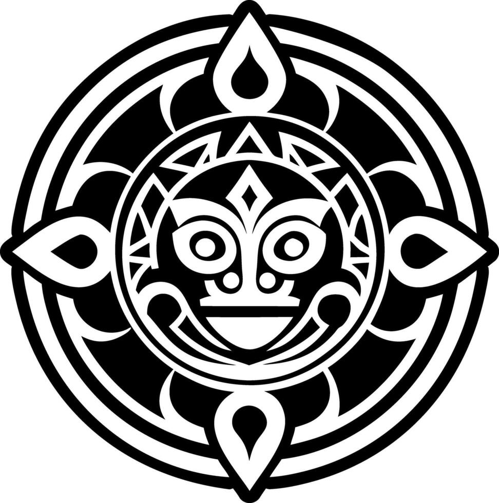A filled style icon of inga god symbol vector