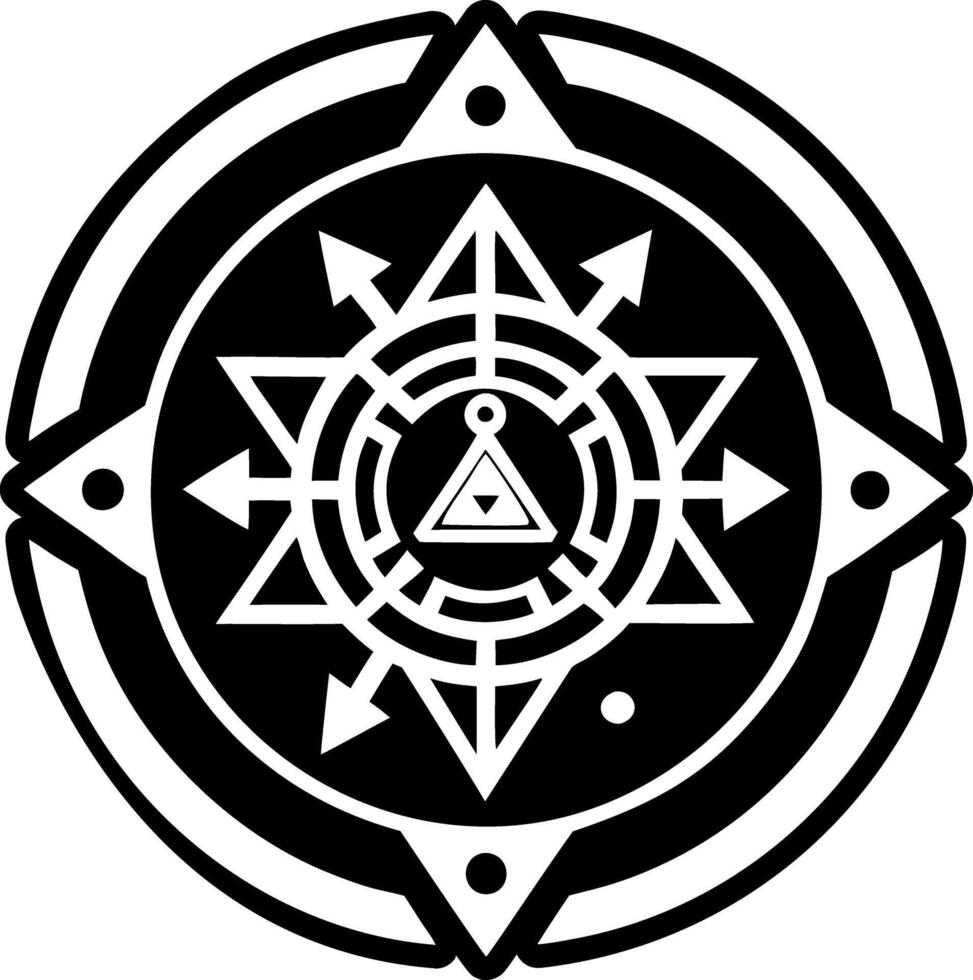 Sacred symbol icon in solid style vector