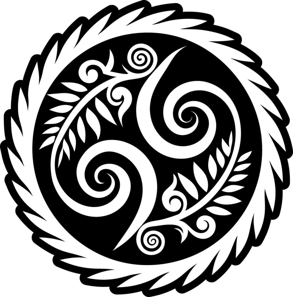 Pikorua symbol icon in solid style vector