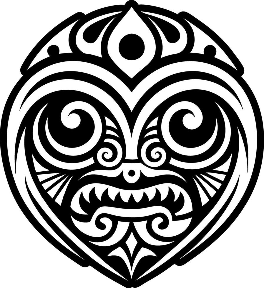 Maori mythology symbol icon in solid style vector