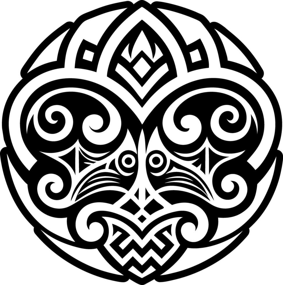 A glyph style icon of polynesian sign vector