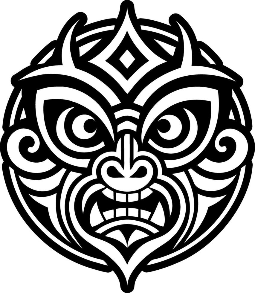 A solid style icon of polynesian mythology symbol vector