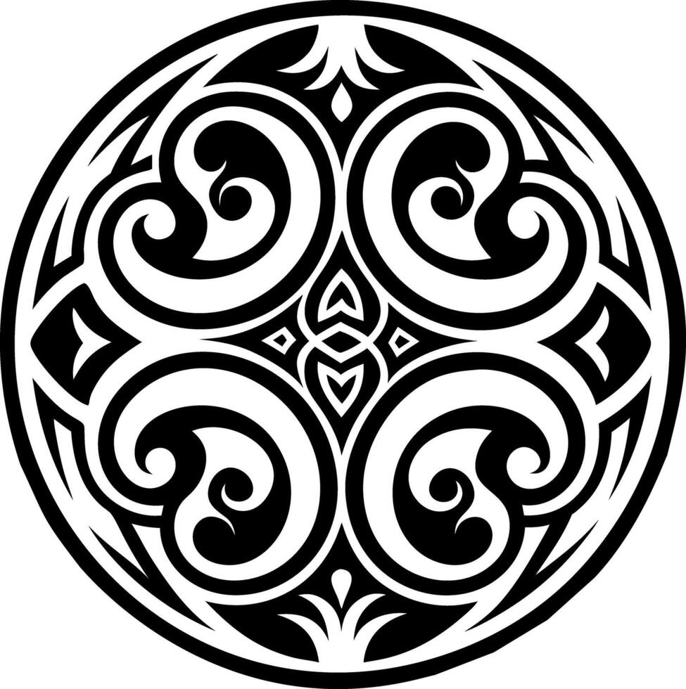 Koru pattern icon in glyph style vector