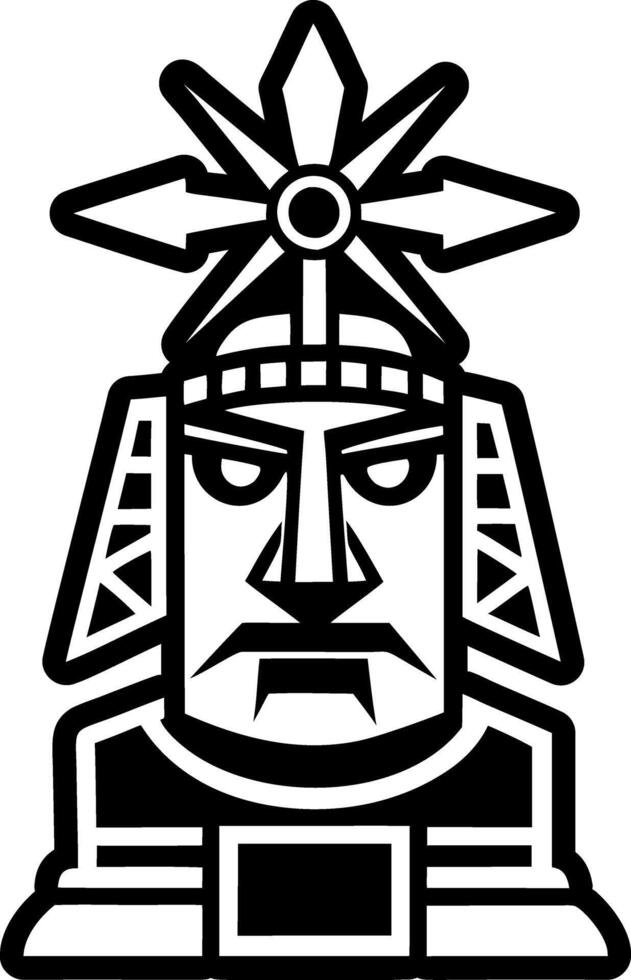 Maori idol icon in glyph style vector