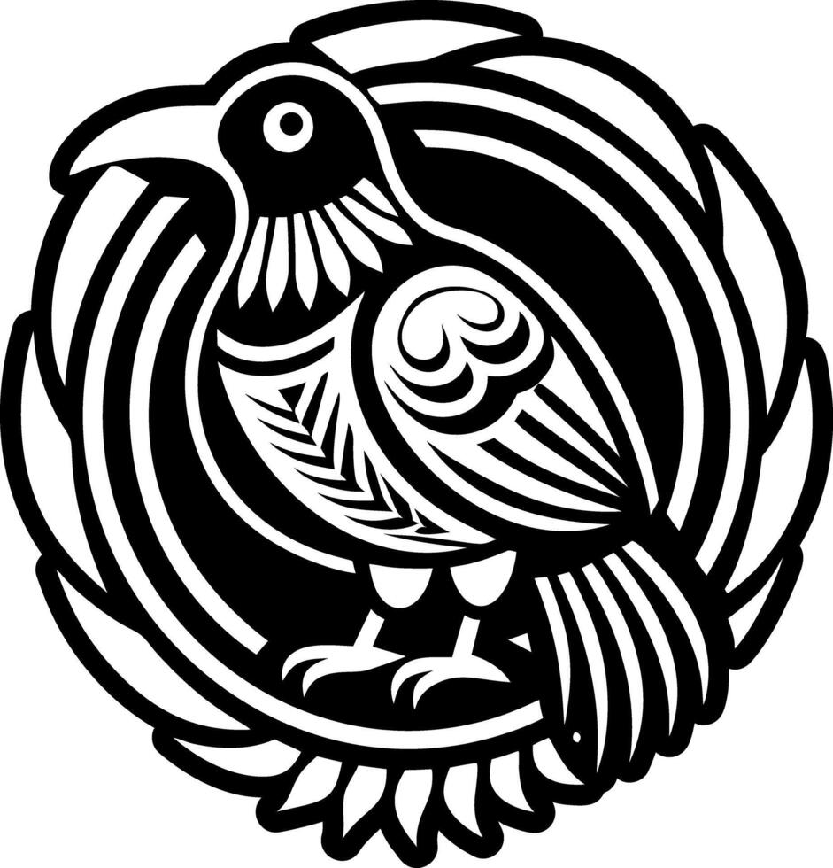 Bird symbol icon in solid style vector