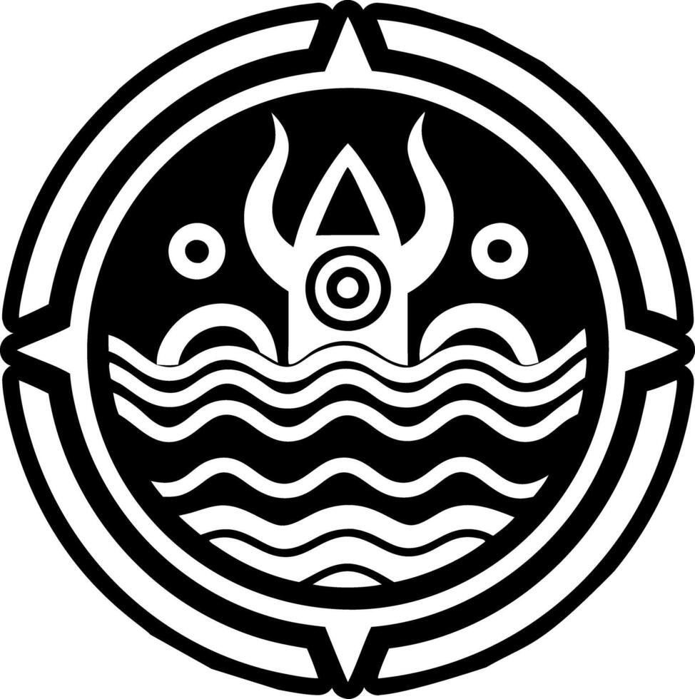 Water symbol icon in glyph style vector