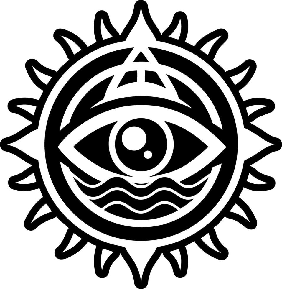A filled style icon of eternal eye symbol vector