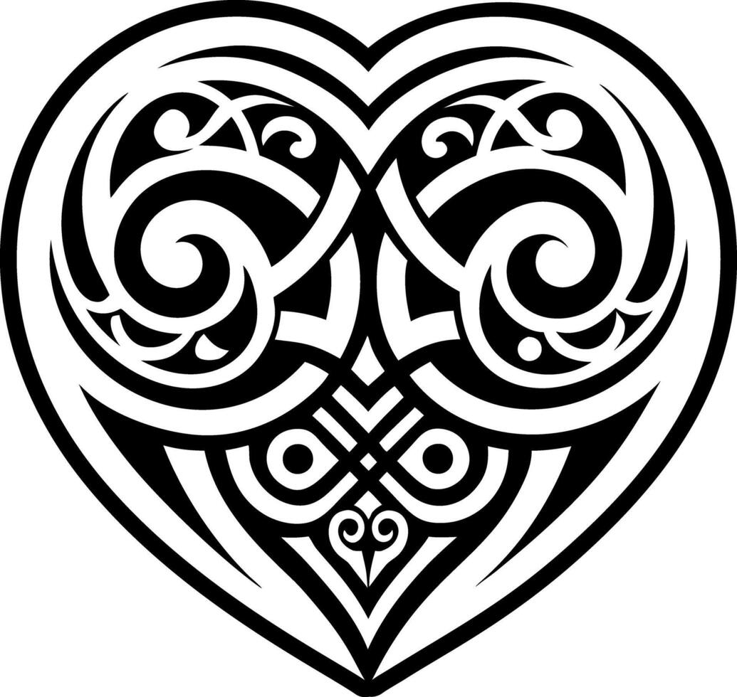 A filled style icon of maori love symbol vector
