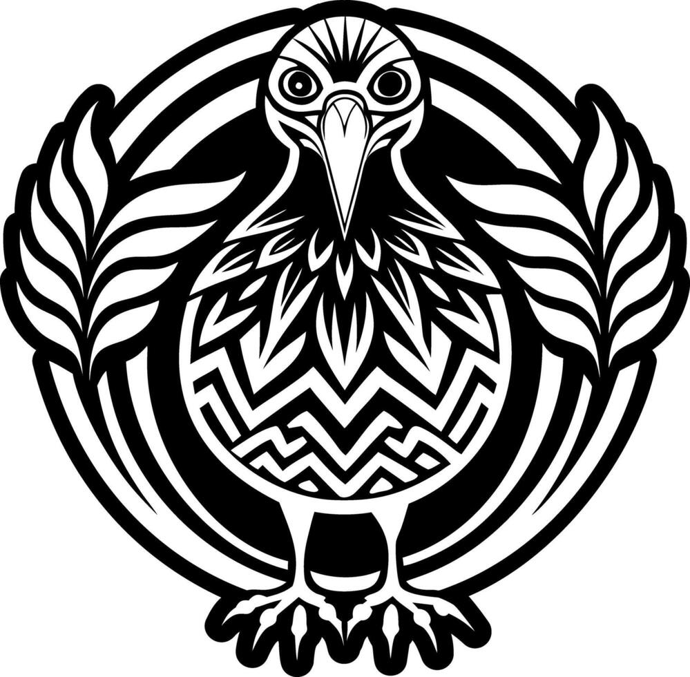 Flightless bird icon in glyph style vector