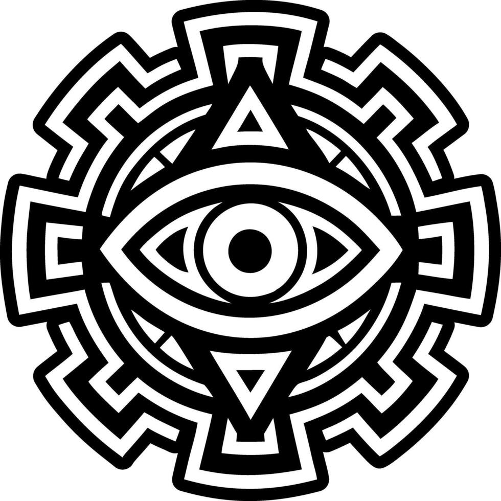 A filled style icon of eye symbol vector