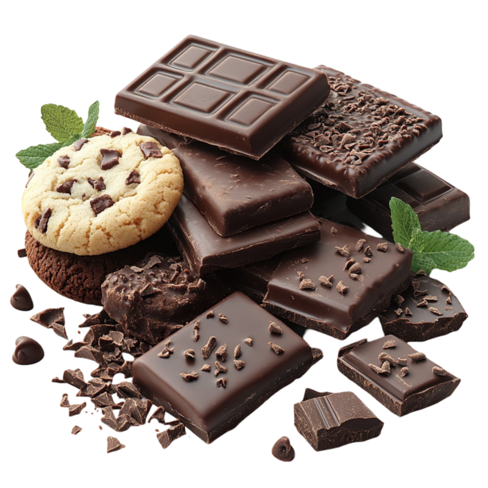 Gourmet Chocolate Stack with Cookies png