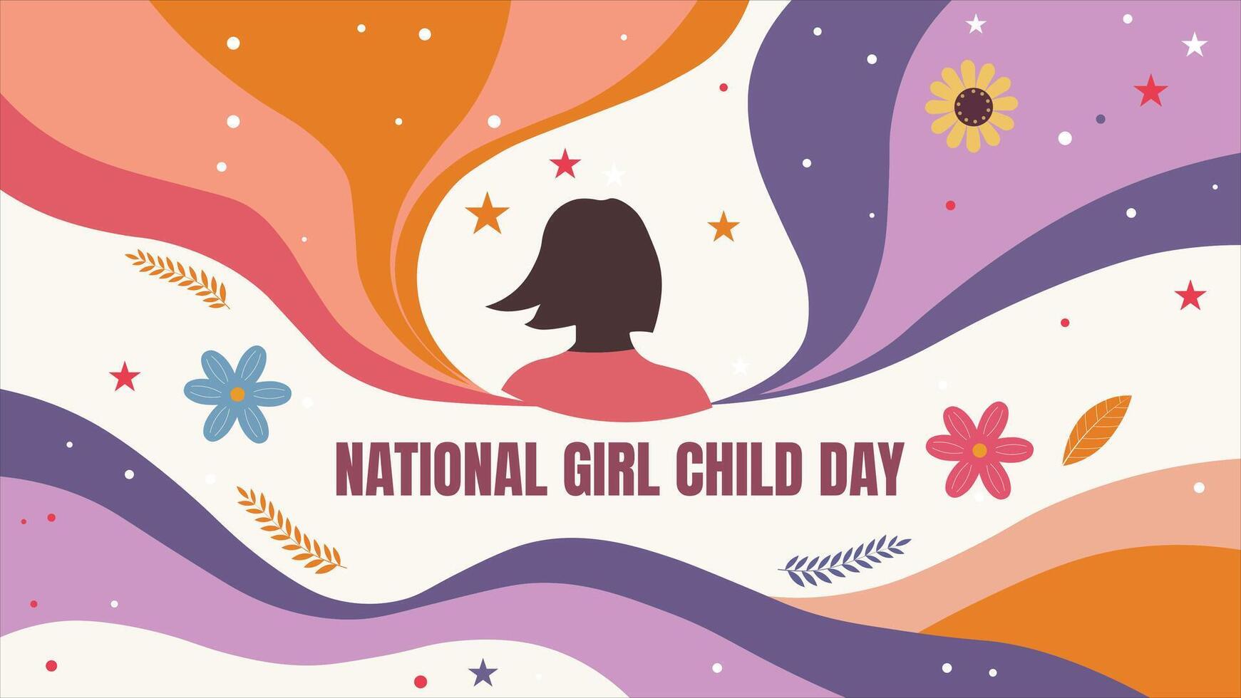 International day of the Girl child creative concept. girl child day creative design for banner vector