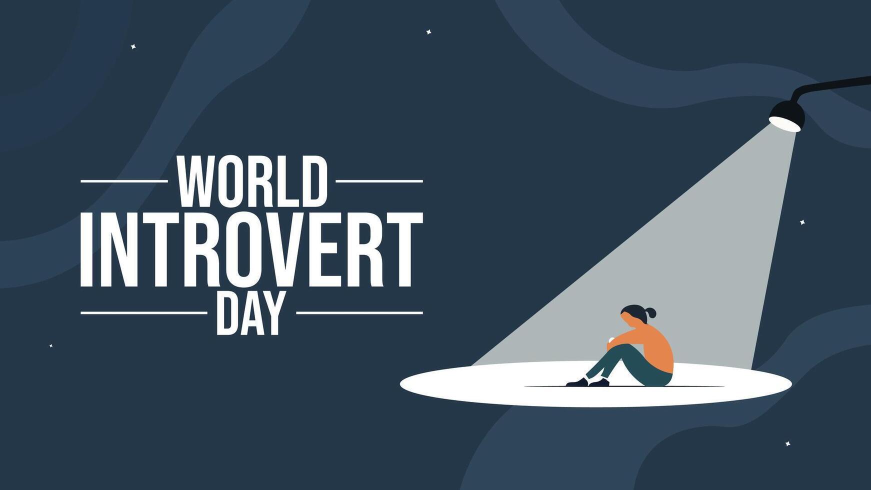 World introvert day background celebrated on january 2nd. vector