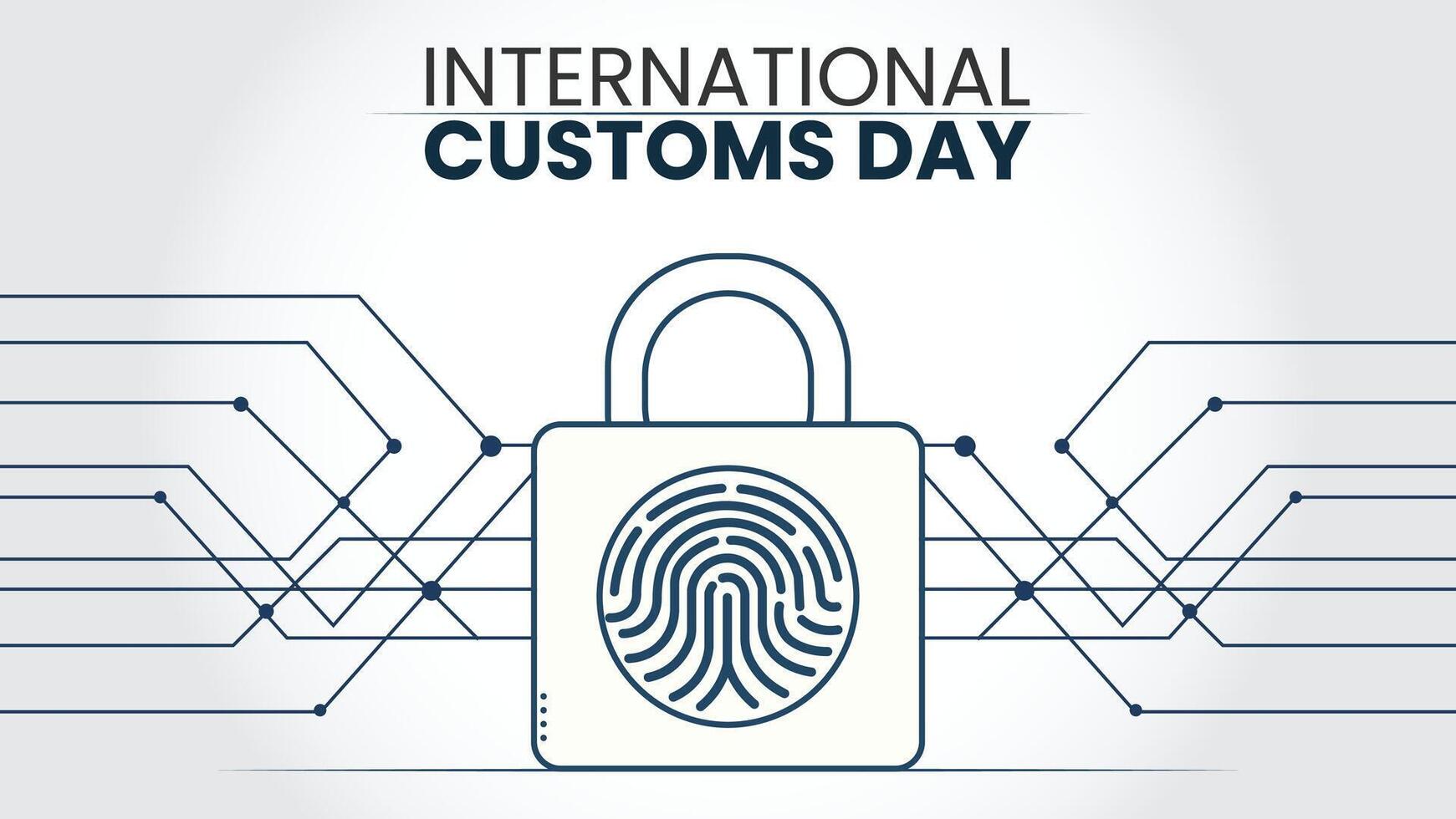 International customs day template. January 26th International Customs Day template, banner. vector
