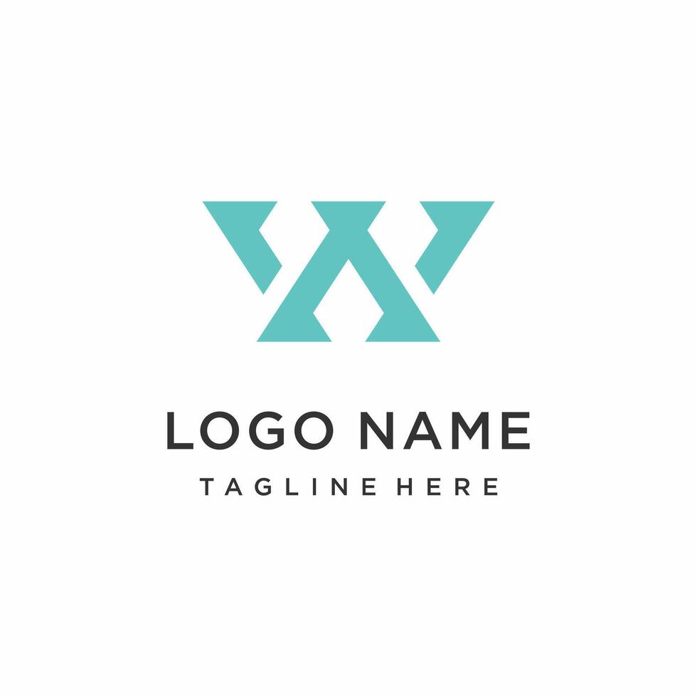 Letter A or W, Logo design inspiration vector