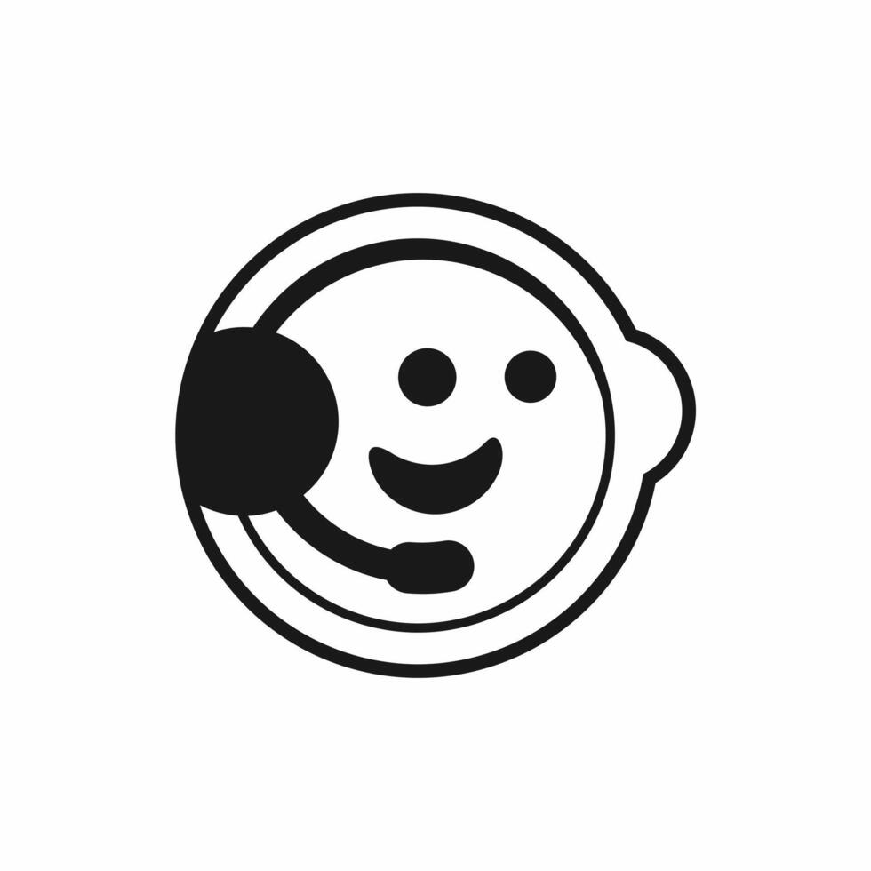 logo design in the form of a baby wearing headphones vector