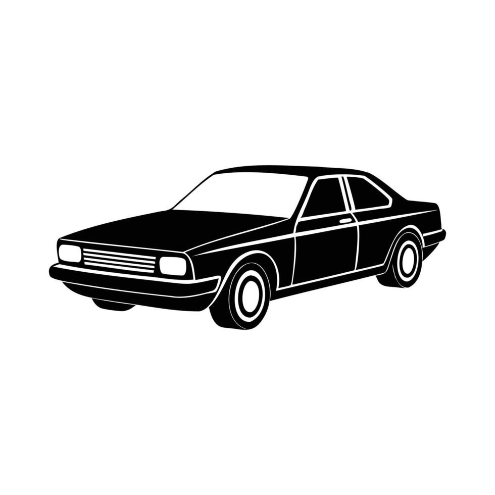 muscle car silhouette vector