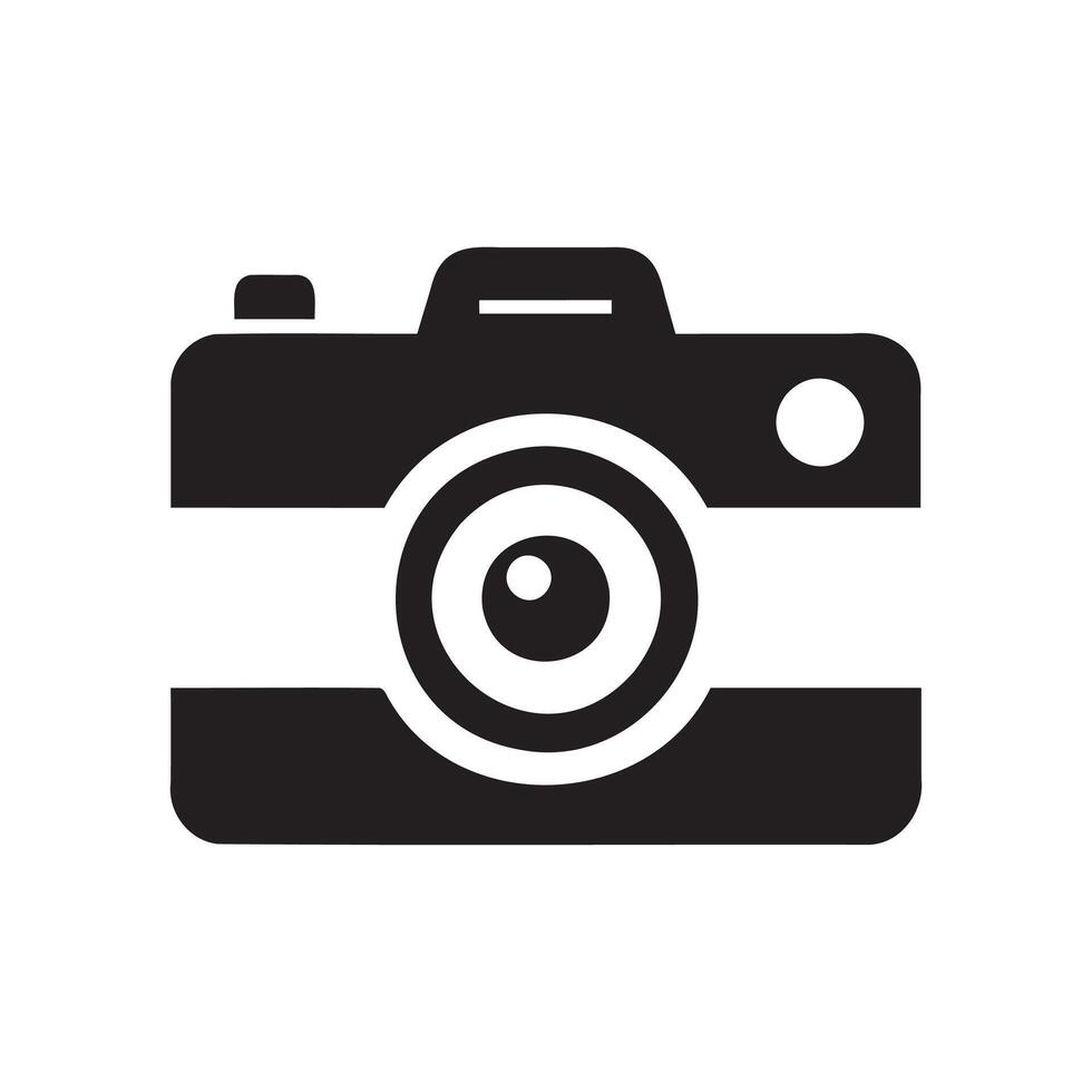 Camera photo icon black color vector