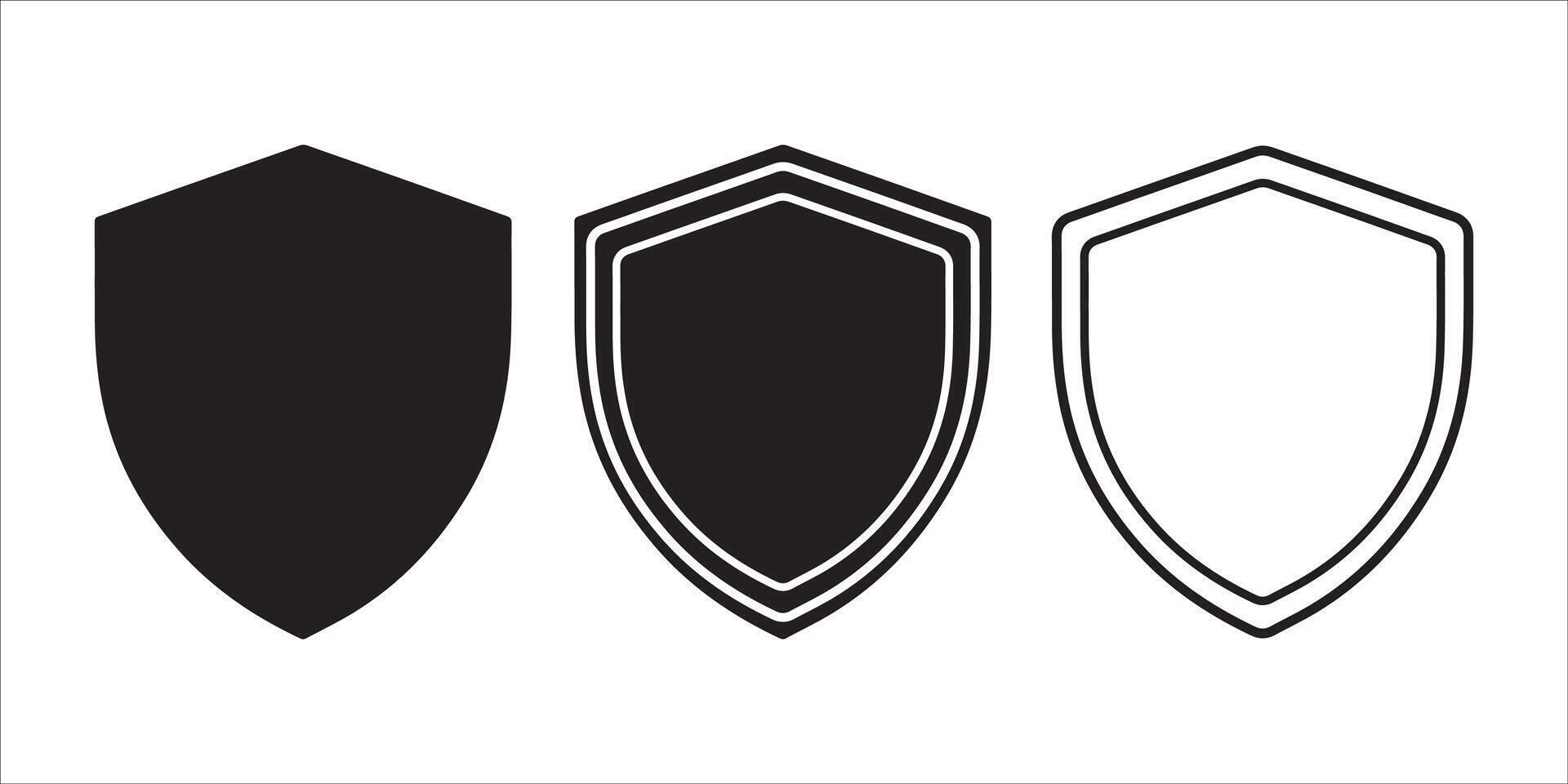 Shield guard icon stencil-filled flat design illustration vector
