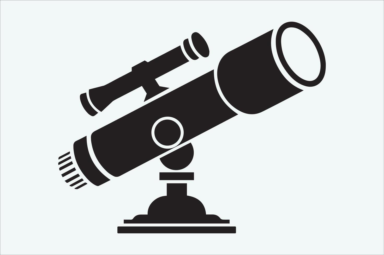 Telescope icon illustration isolated sign symbol design vector