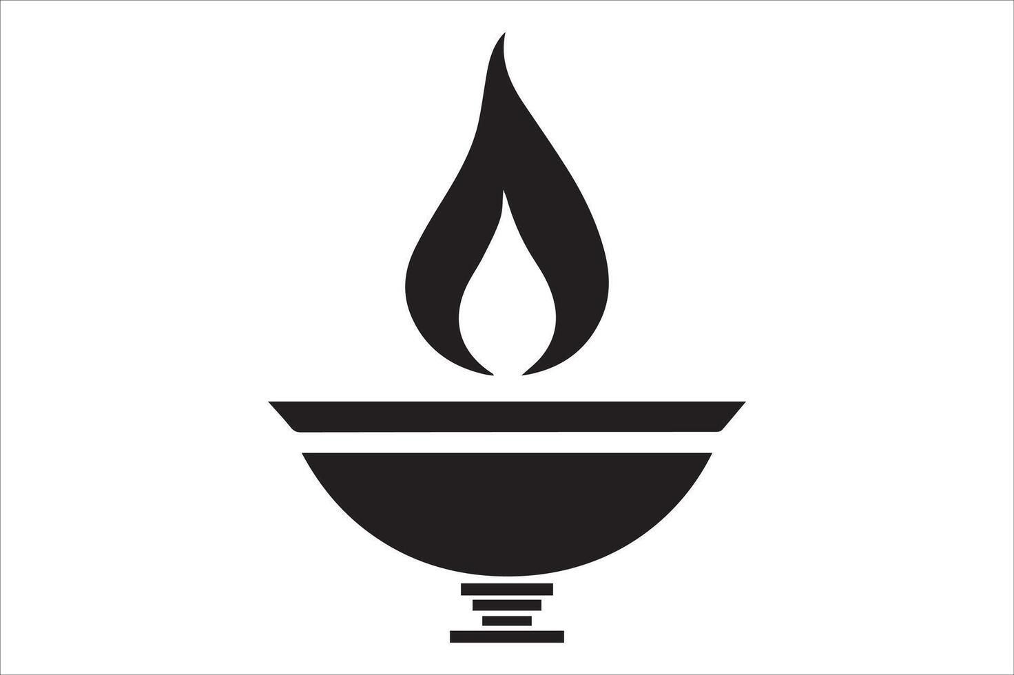 Diwali lamp silhouette icon design vector