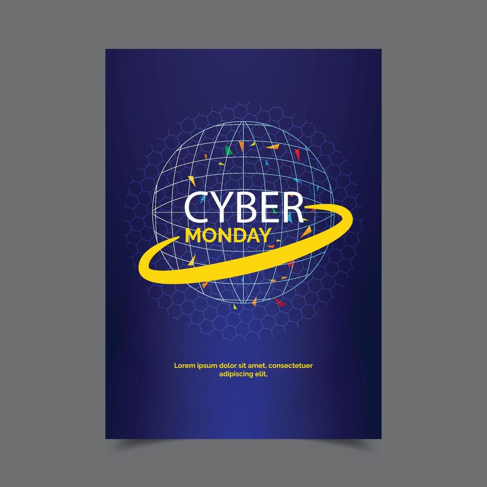 Cyber Monday Background Poster Template Illustration vector