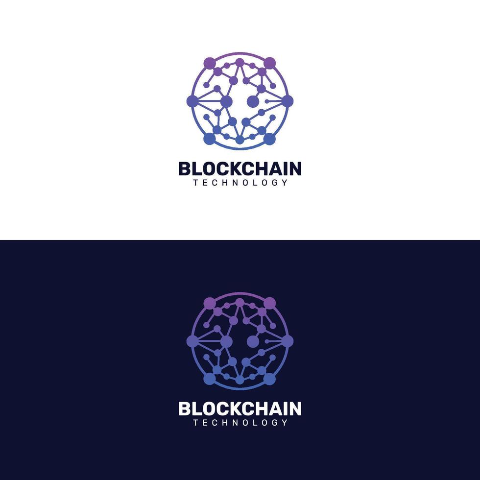 Modern Blockchain Technology Logo vector