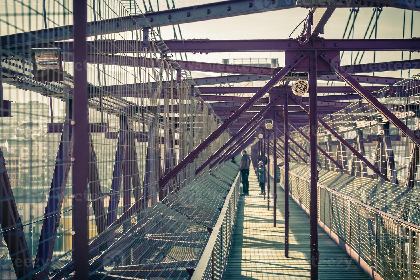 The Bizkaia suspension bridge in Portugalete, Spain inside photo
