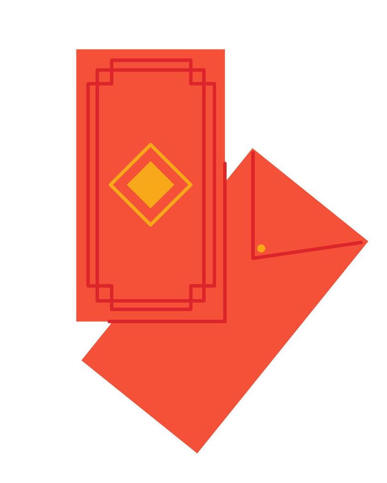 Hongbao red envelopes. Illustration of Chinese angpao gifts isolated. Traditional envelope, coins, money for Chinese New Year, birthday, wedding and other holidays vector