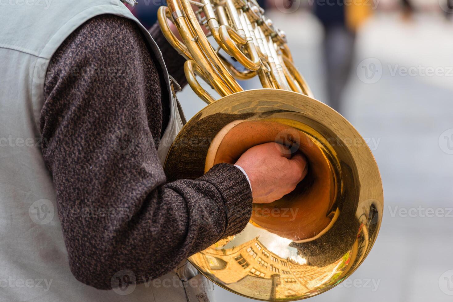 Man with a trumpet photo