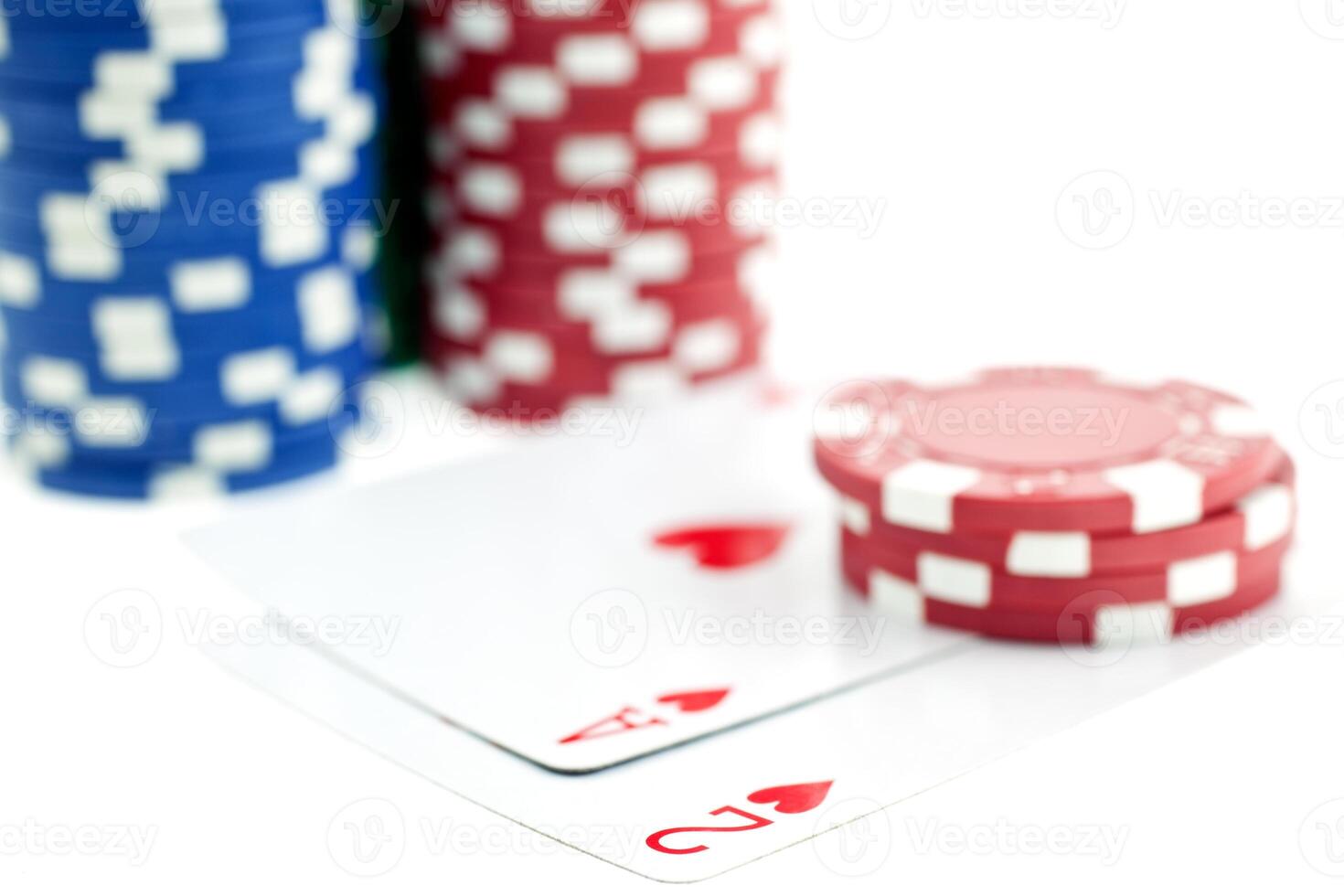 poker chips and cards photo