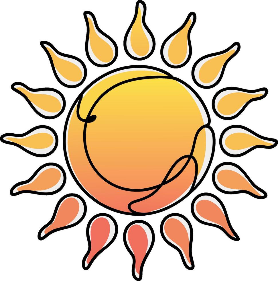 Vibrant Sun Symbol Abstract Illustration for Design and Creativity vector