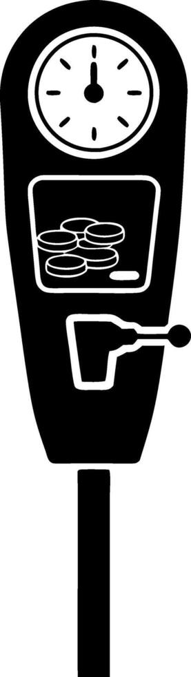 Vintage Parking Meter Silhouette for Urban Transportation Design vector