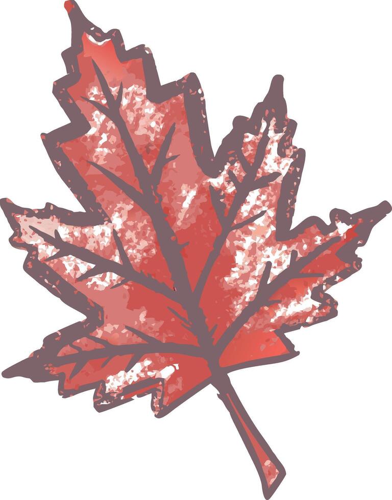 Vibrant Red Maple Leaf Autumn Illustration Art for Seasonal Decor and Design vector