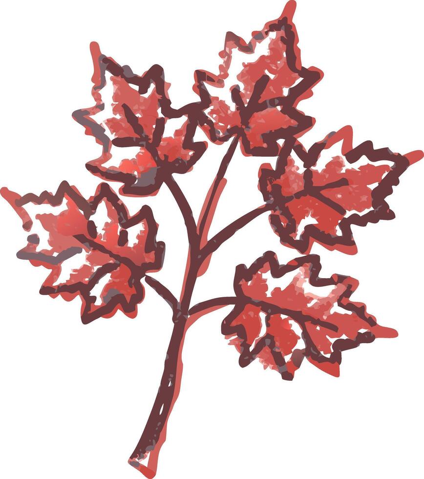 Vibrant Red Maple Leaf Illustration for Autumn Design Projects vector