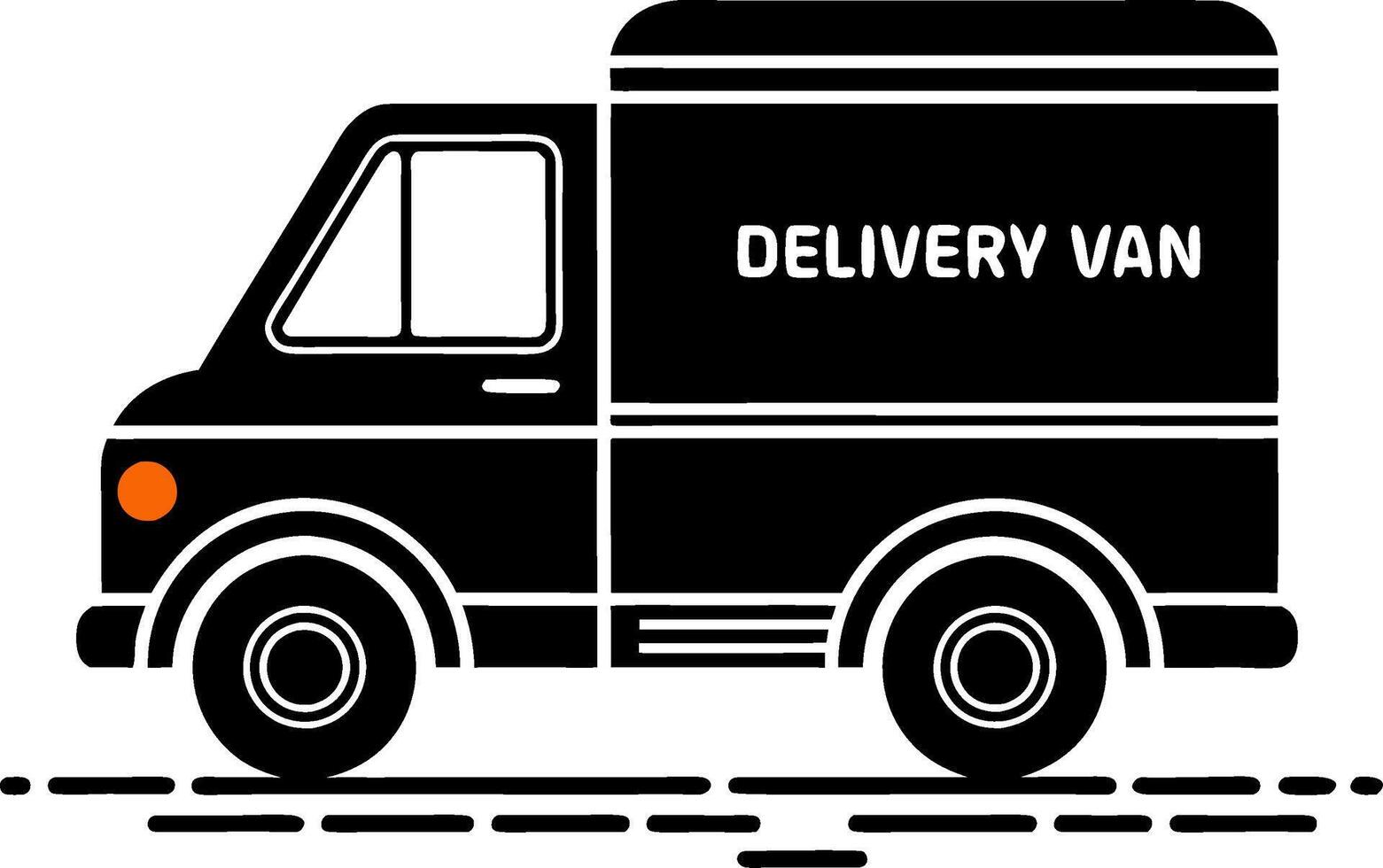 Delivery Van Illustration for Transportation and Logistics Graphics vector