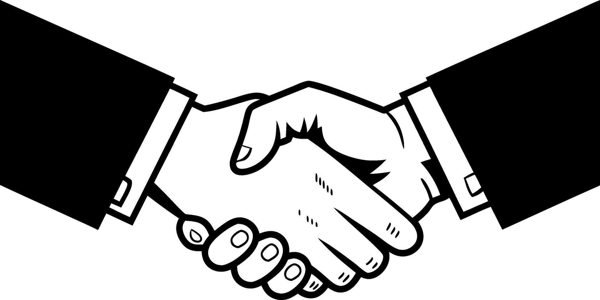 Handshake Symbolizing Partnership and Business Agreement Illustration vector
