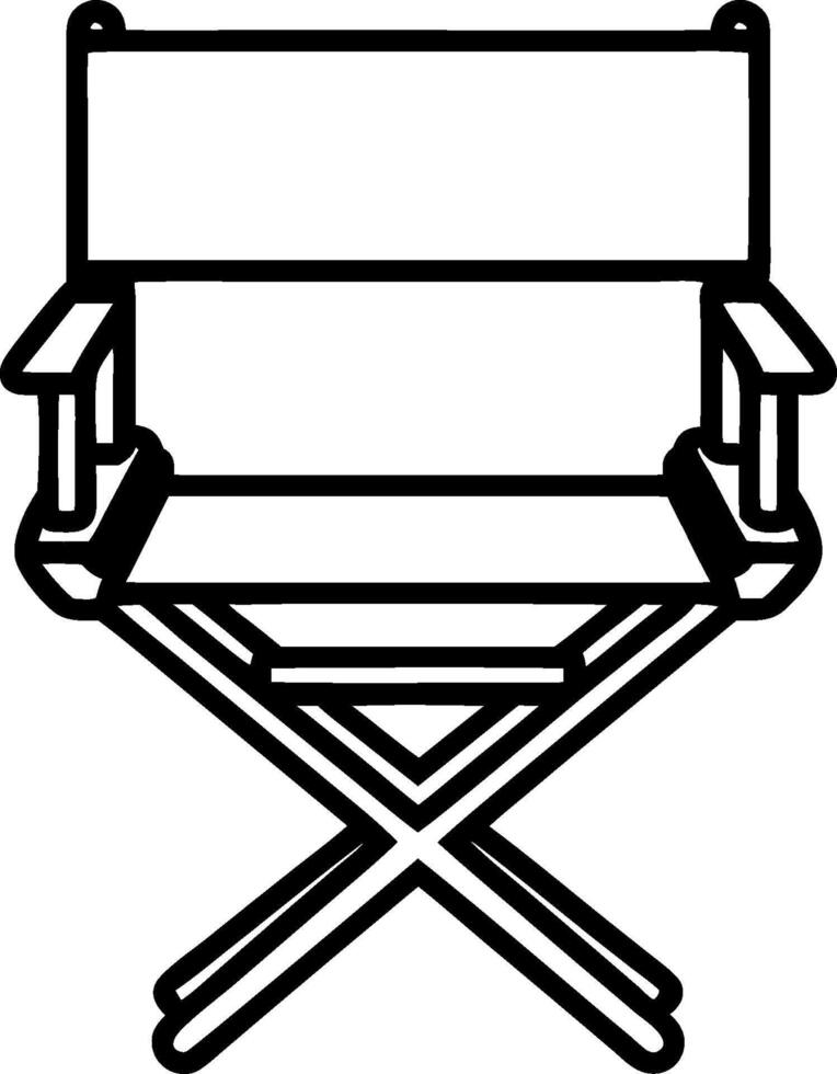 of Classic Directors Chair for Film and Production Industry Graphics vector