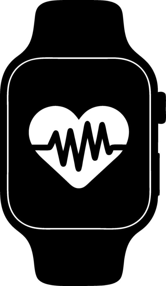 Smartwatch Heartbeat Monitor for Health and Fitness Apps vector