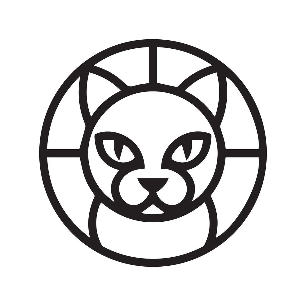 Fox head with ring icon a illustration vector