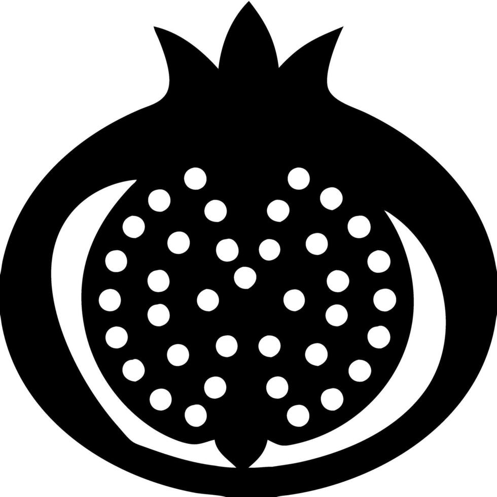 Pomegranate Silhouette Symbol Healthy Fruit Design vector