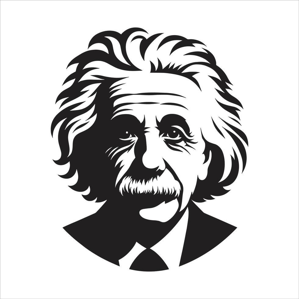 Albert Einstein Great Scientist Mathematician Pencil Sketch Highlighting Ideas and Experiments vector