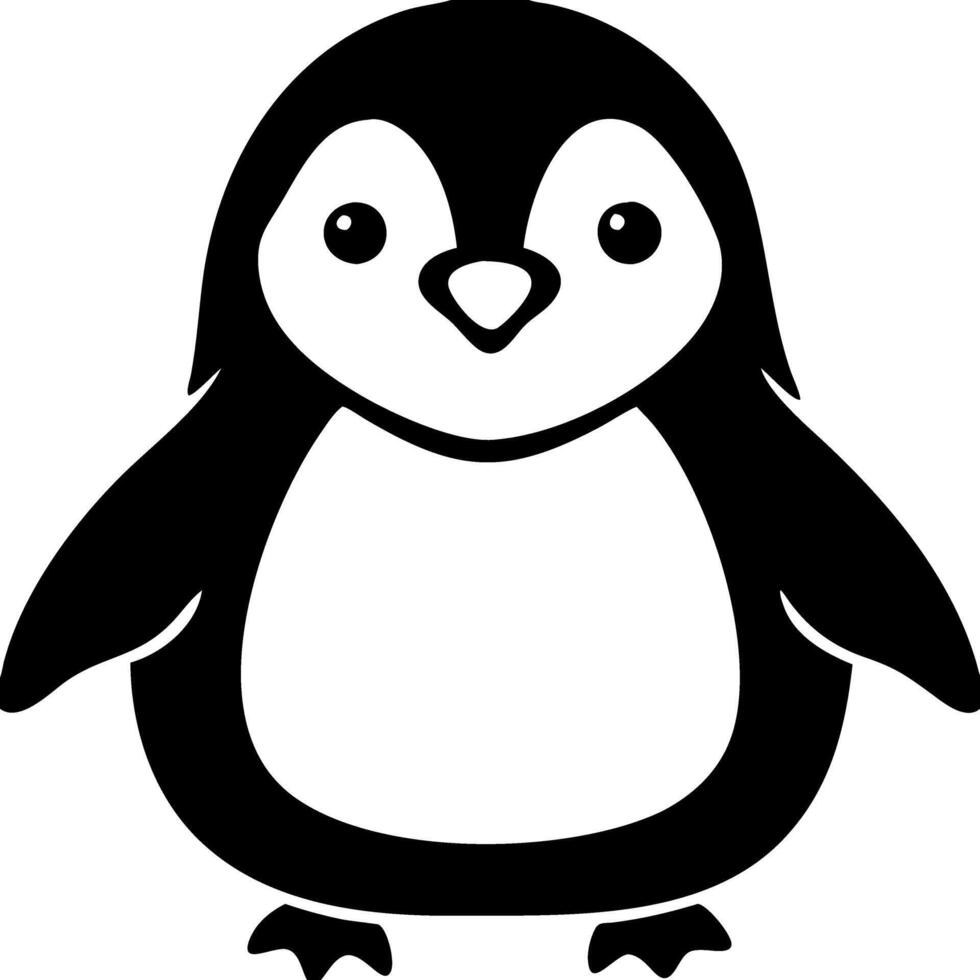 Cute Penguin Illustration for Childrens Art and Design Projects vector