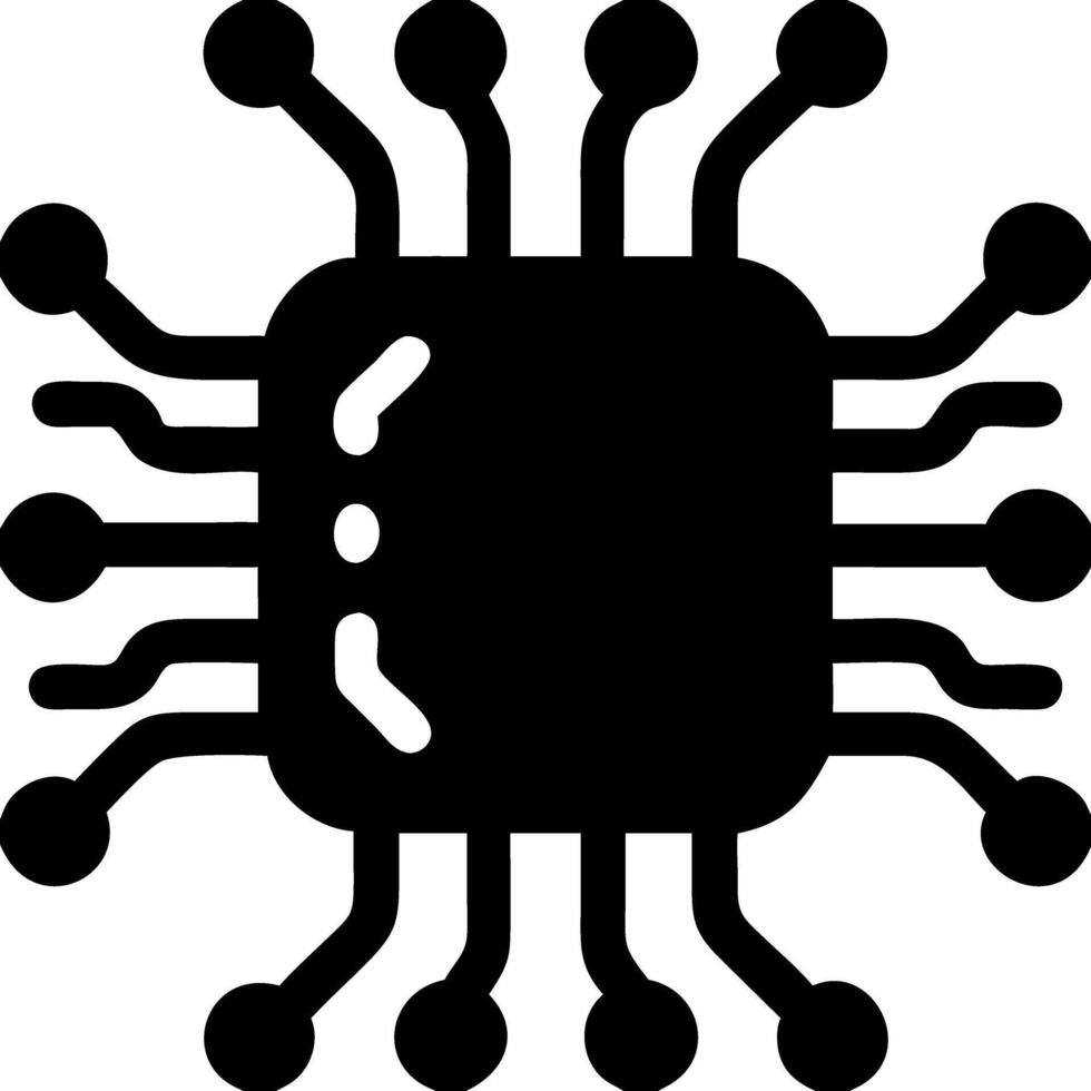 Microchip Circuit for Technology and Electronics Design vector