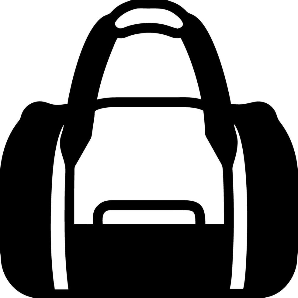 Black Duffel Bag for Travel and Gym Use vector