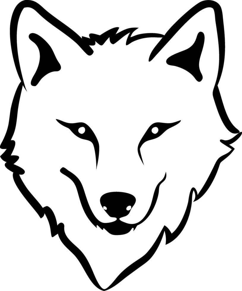 Wolf Head Silhouette Art for Logos and Design Projects vector