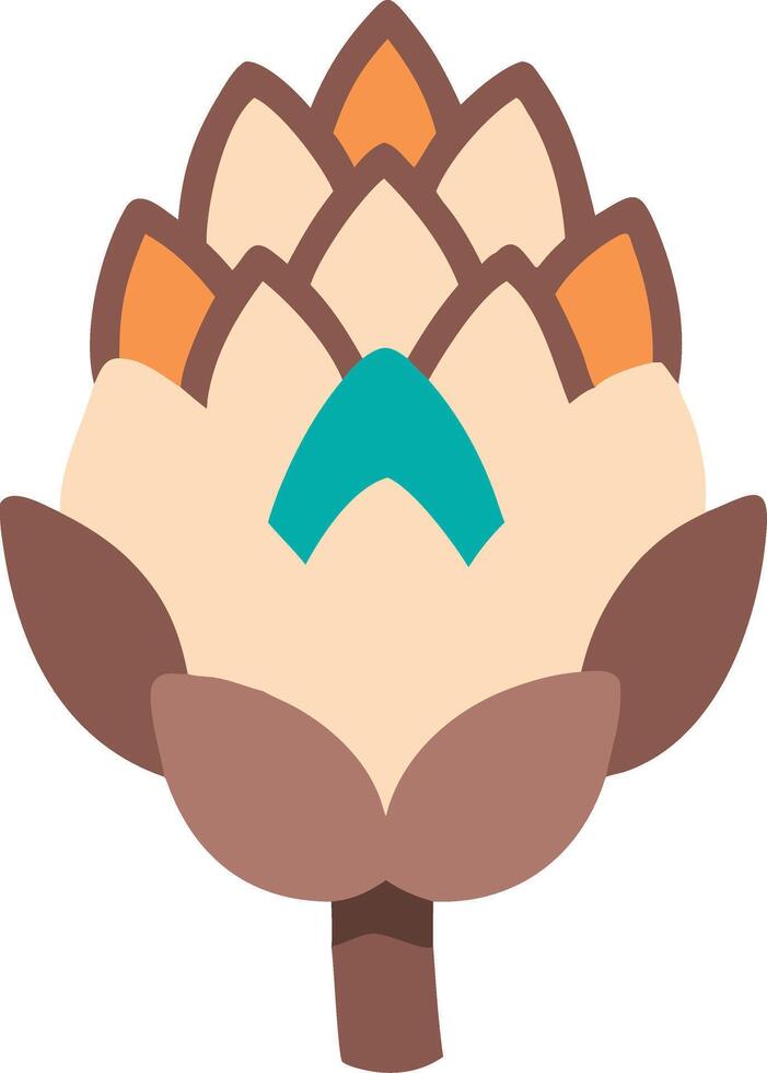 Artichoke Inspired Abstract Illustration for Culinary and Botanical Designs vector